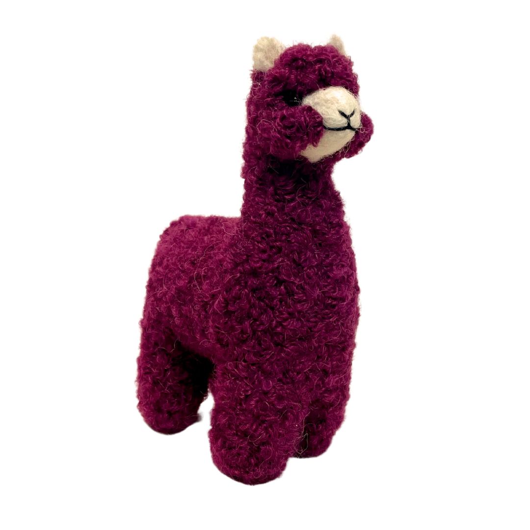 Dark Purple alpaca ornament 