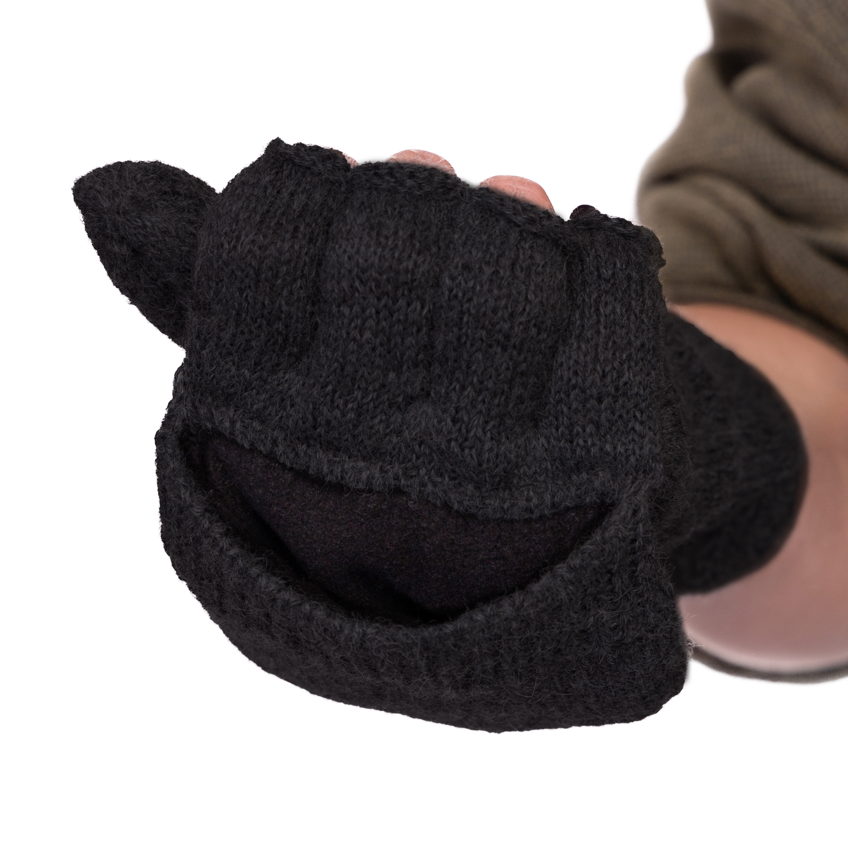 Alpaca Flip Mitten Gloves