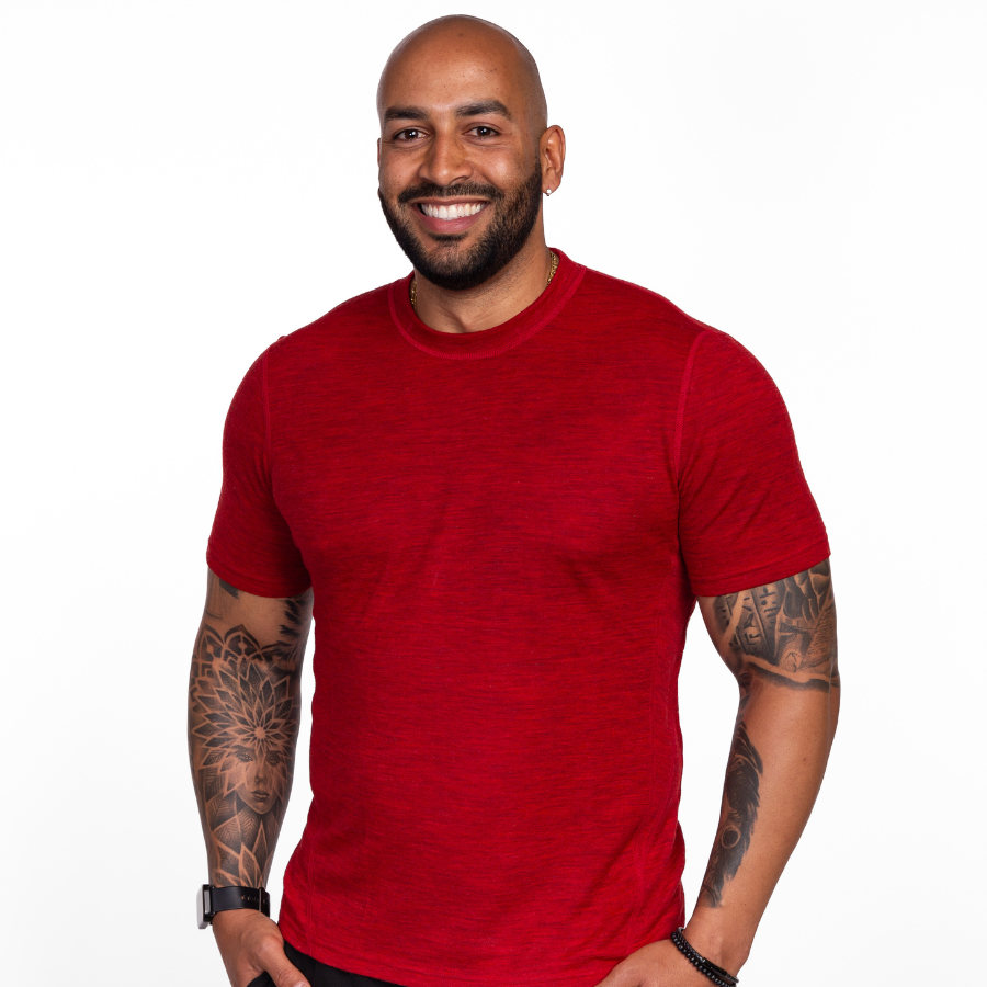 Men's Alpaca Short-Sleeve Performance Tee Wicking, Odor Free