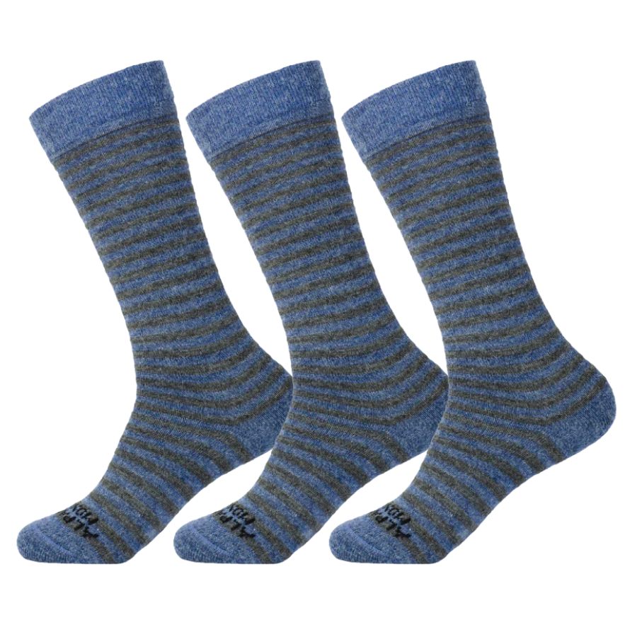 Mid-Calf Alpaca Striped Socks
