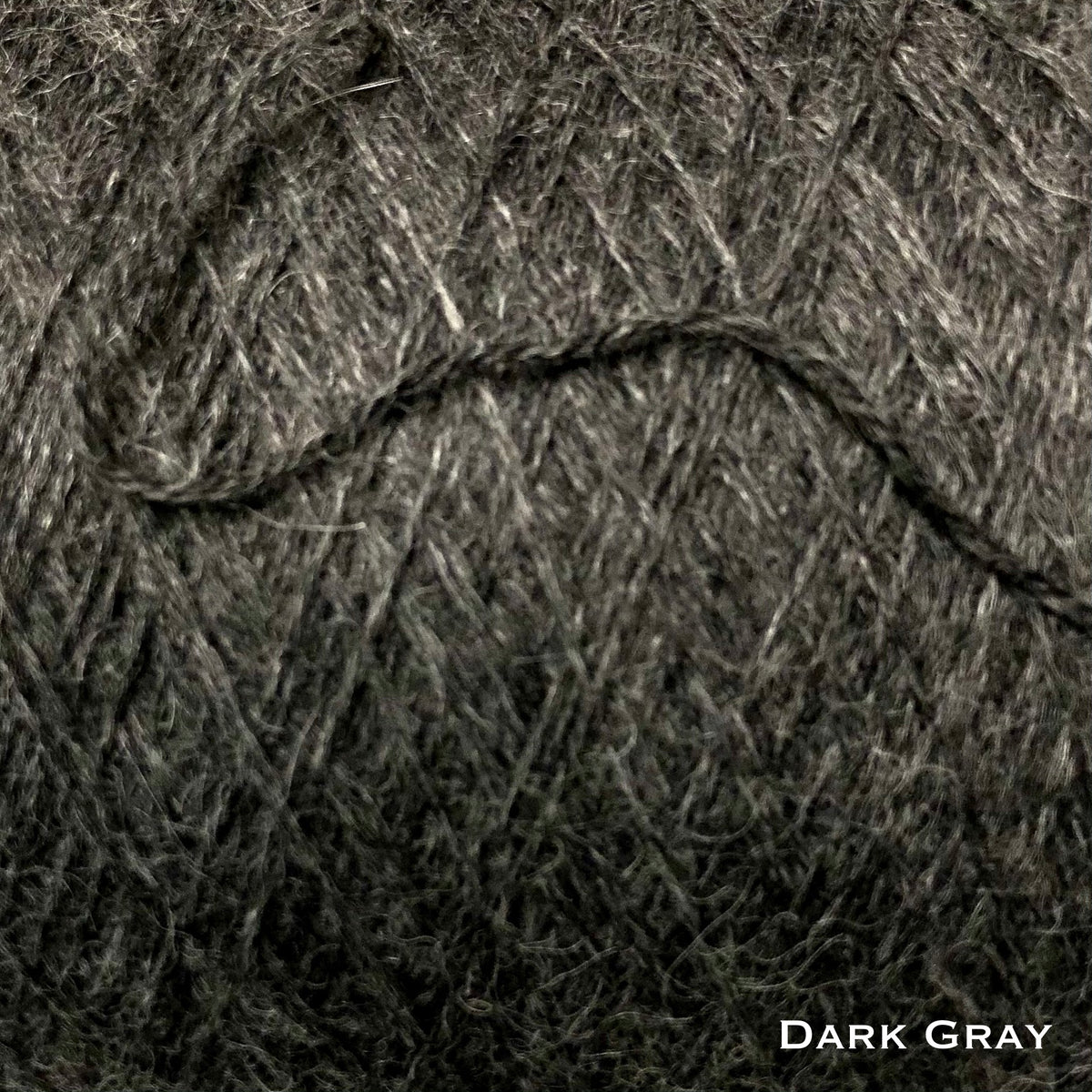 dark gray sport weight alpaca wool yarn for knitting and crochet