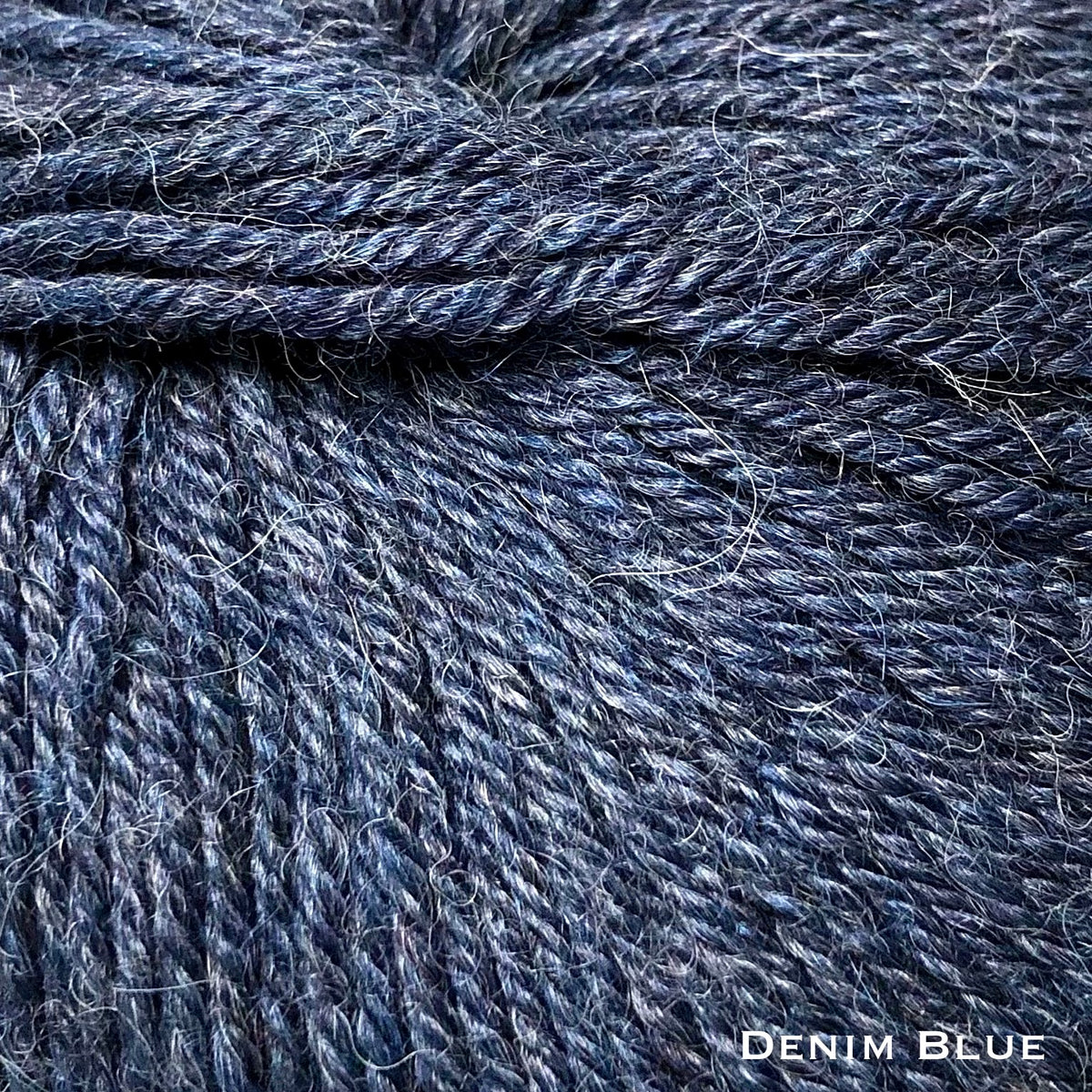 denim blue sport weight yarn for knitting and crochet