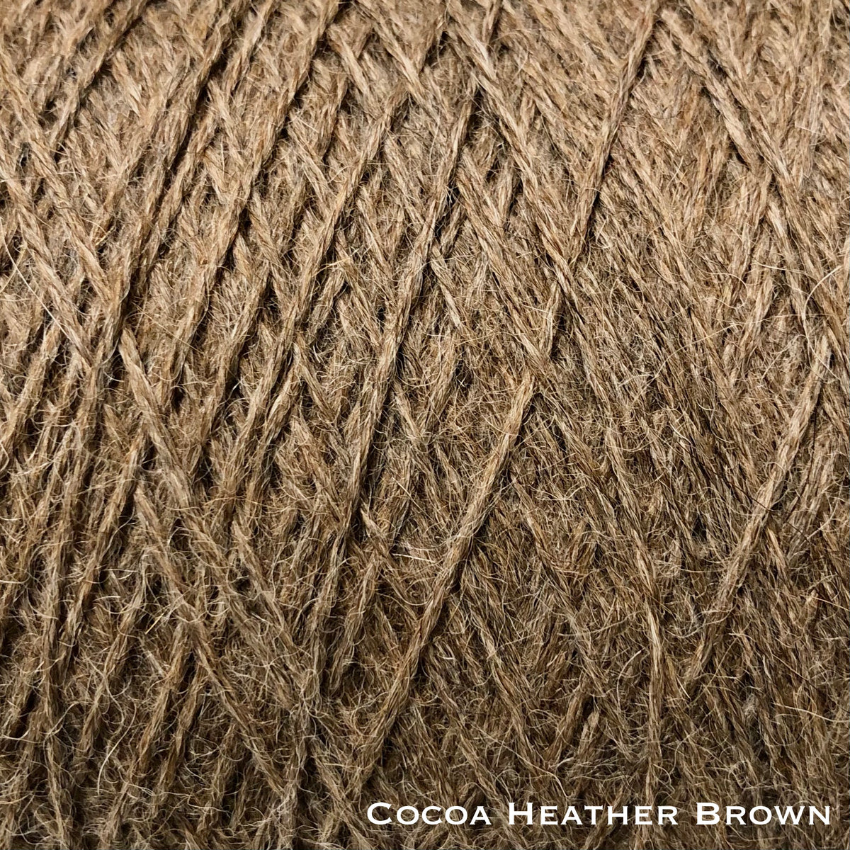 cocoa heather brown sport weight alpaca wool yarn for knitting and crochet