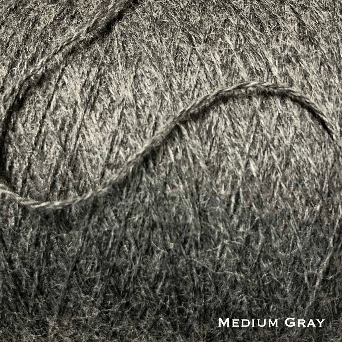 medium gray sport weight alpaca wool yarn for knitting and crochet