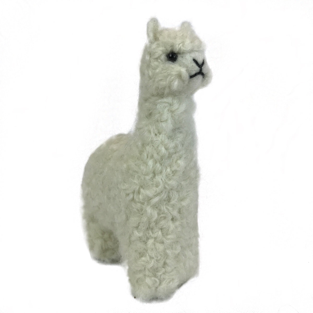 white alpaca stuffed animal felted