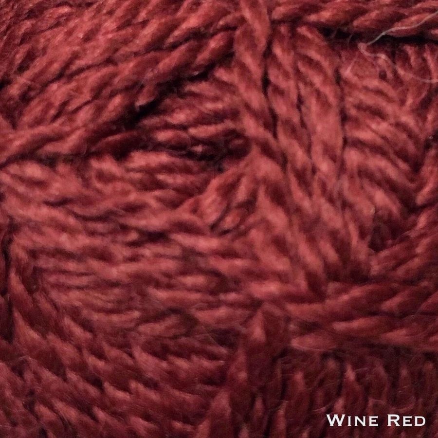 Soft wine red bulky alpaca wool yarn for knitting and crochet