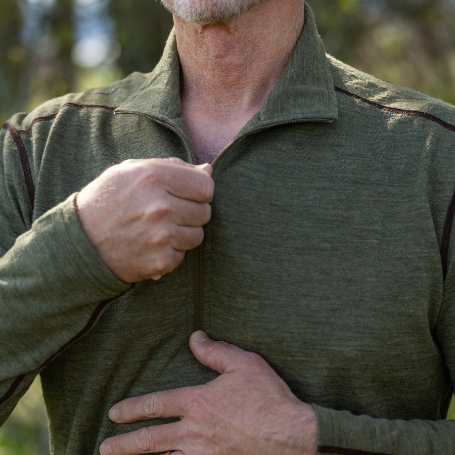 Men's Alpaca Base Layer Quarter Zip