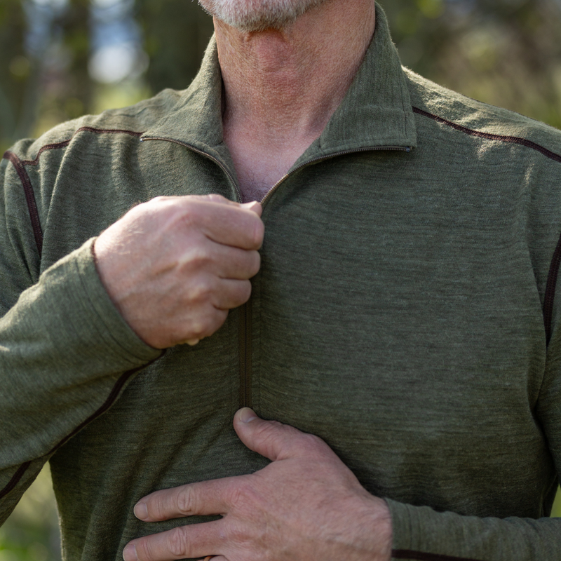 Men's Alpaca Base Layer Quarter Zip Alpacas of Montana