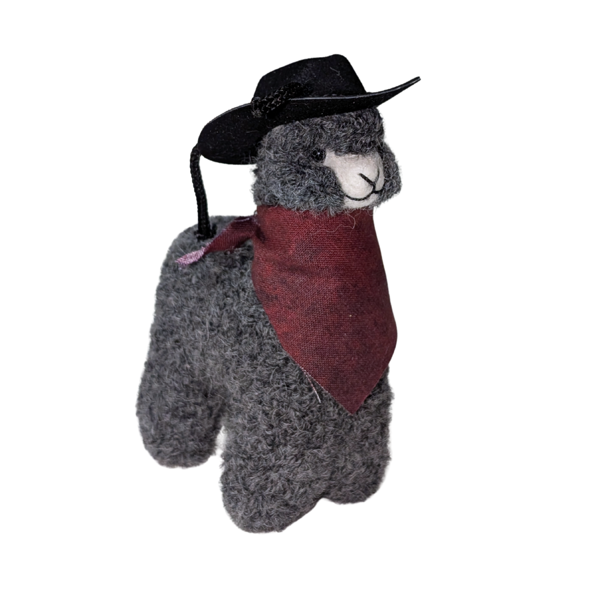 4" Felted Cowboy & Cowgirl Alpacas – Adorable Western Decor with Bandanas and Hats
