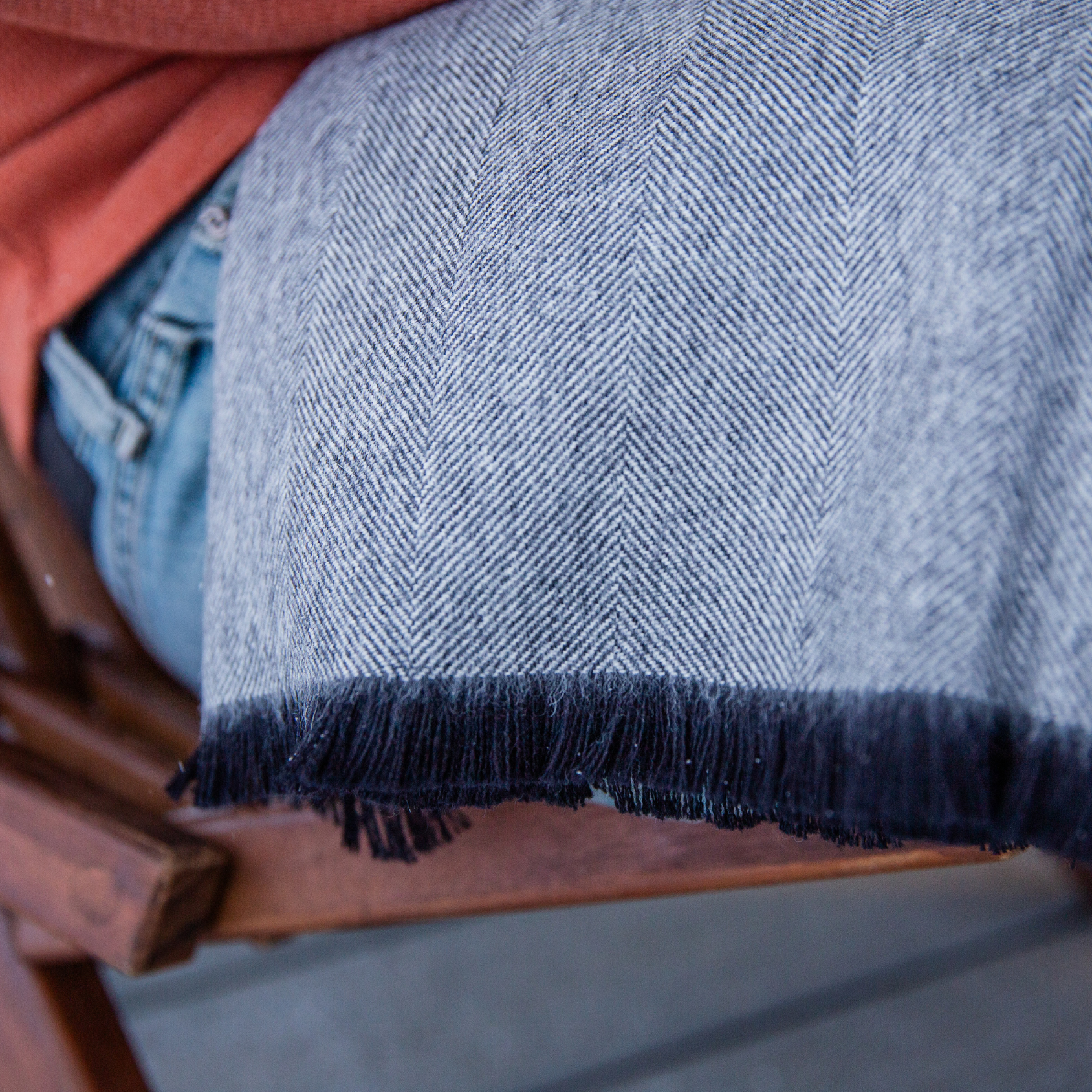 Soft Alpaca Gray Throw Blanket