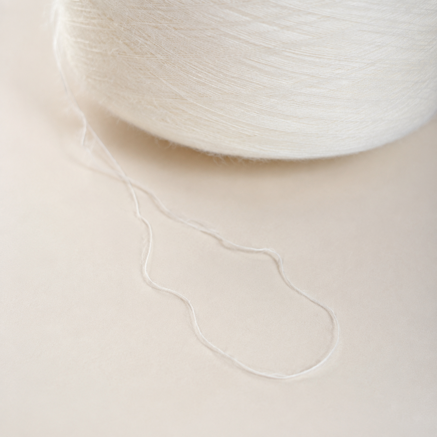 White Alpaca & Lyocell Superfine Yarn Cone