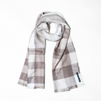 Checkered Alpaca and Silk Scarf