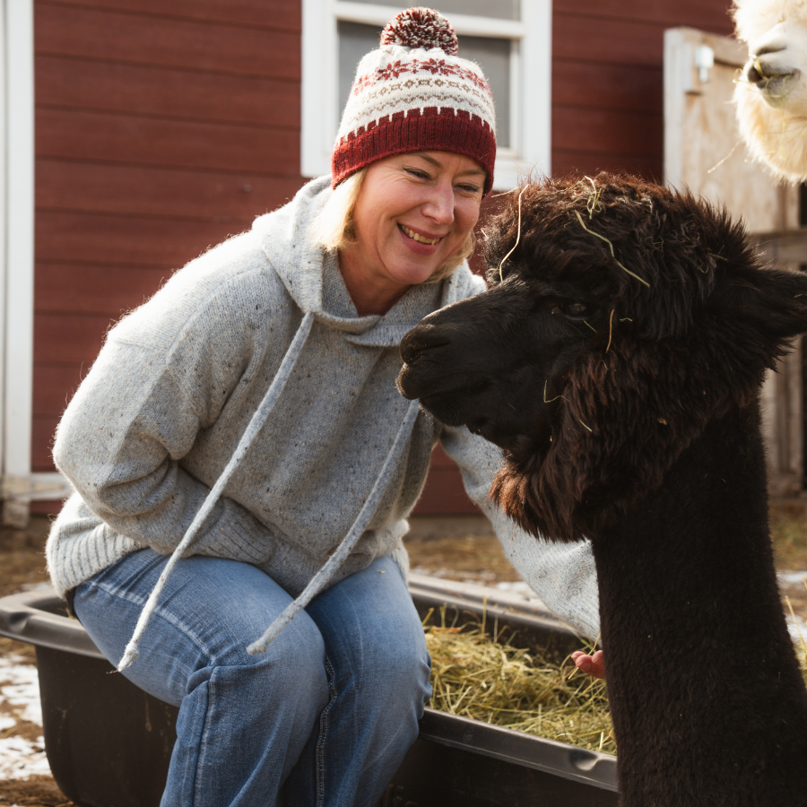 Andean Alpaca Snowflake Hat