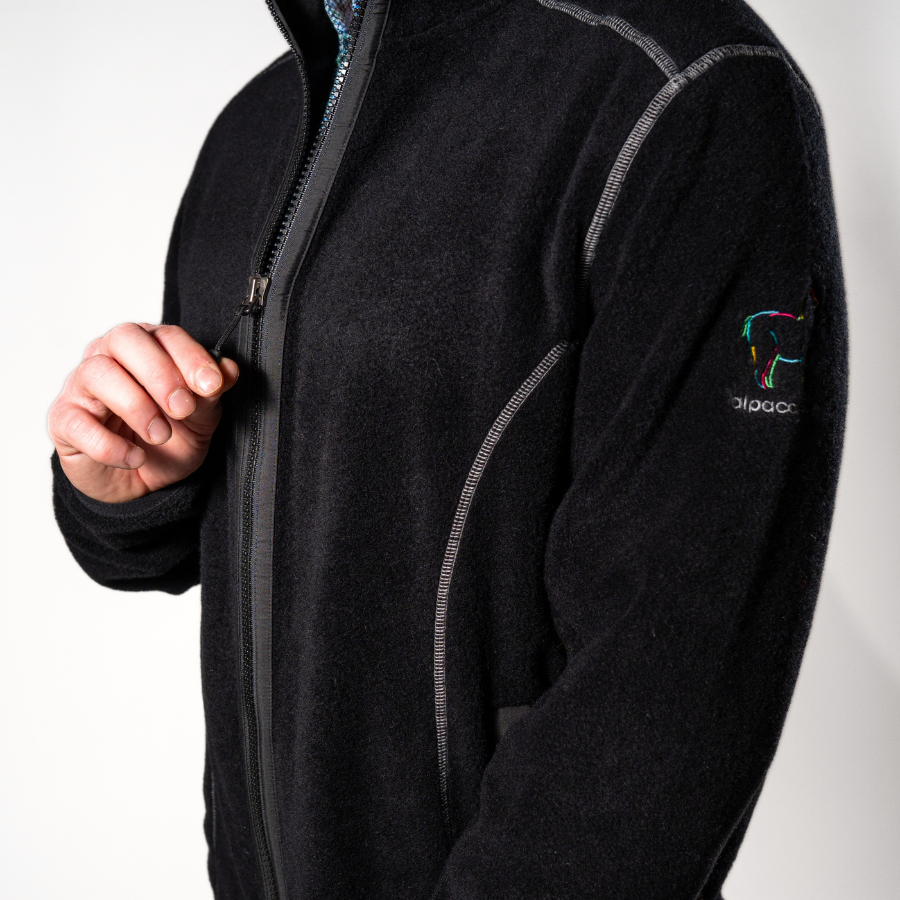 Unisex Alpaca Fleece Zip-Up