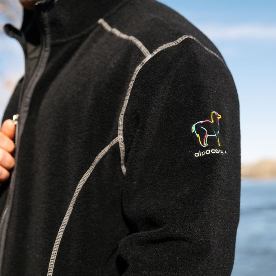 Unisex Alpaca Fleece Zip-Up