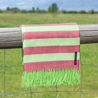 Striped Fringe Alpaca Blanket