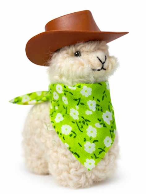 4" Felted Cowboy & Cowgirl Alpacas – Adorable Western Decor with Bandanas and Hats