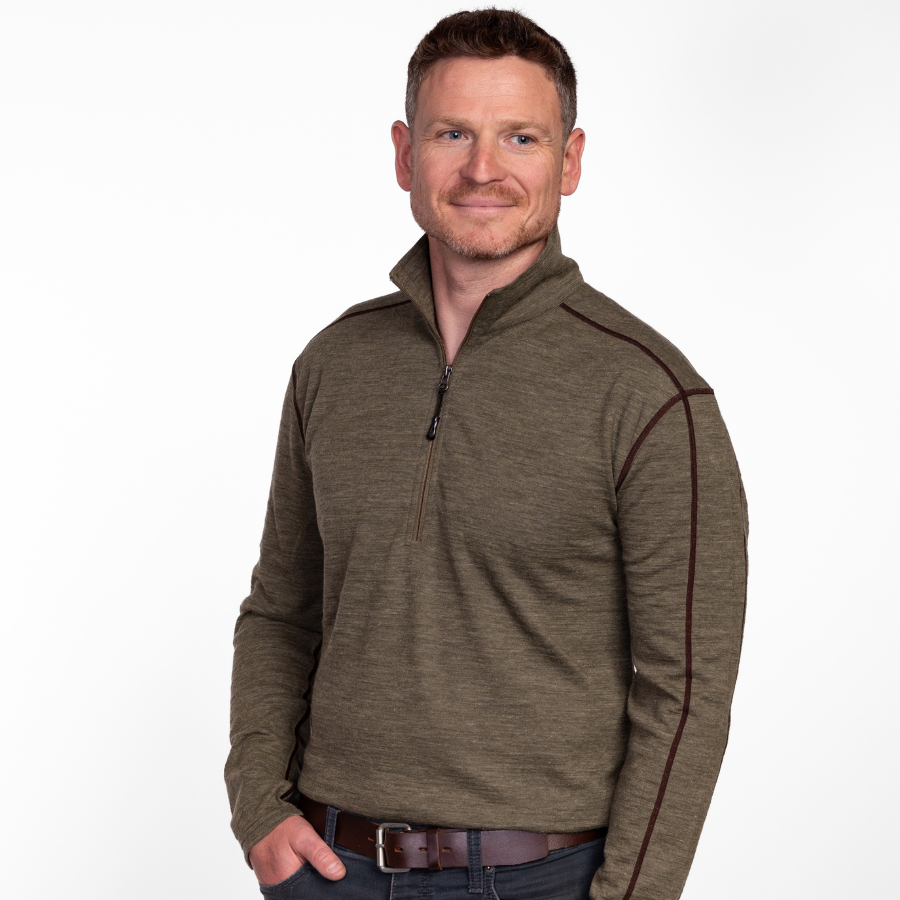 Men&#39;s Alpaca Base Layer Quarter Zip