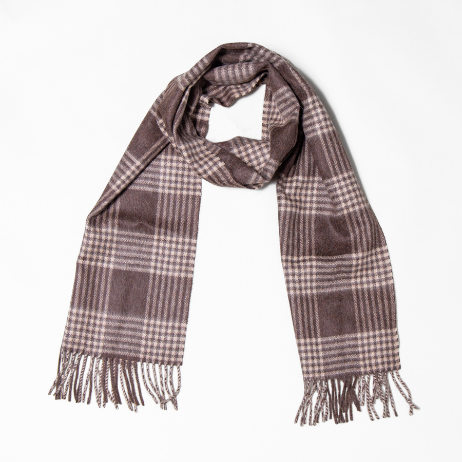 Men&#39;s Plaid Alpaca Scarf