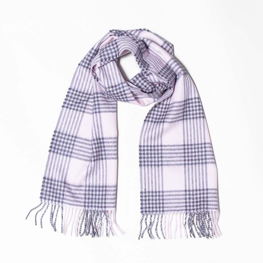 Modern Plaid Alpaca Scarf