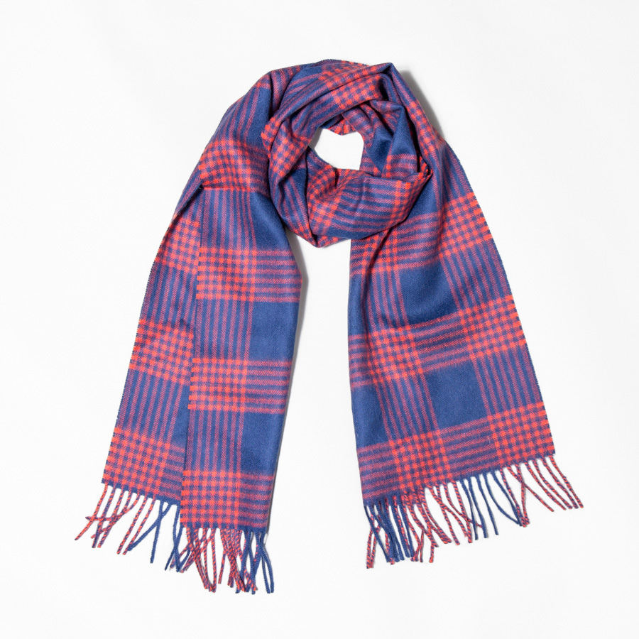 Modern Plaid Alpaca Scarf