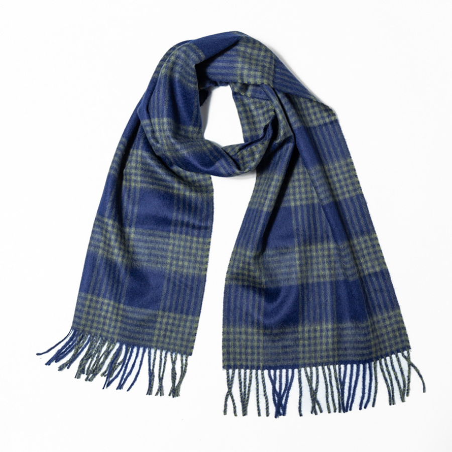 Modern Plaid Alpaca Scarf