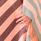 Striped Fringe Alpaca Blanket