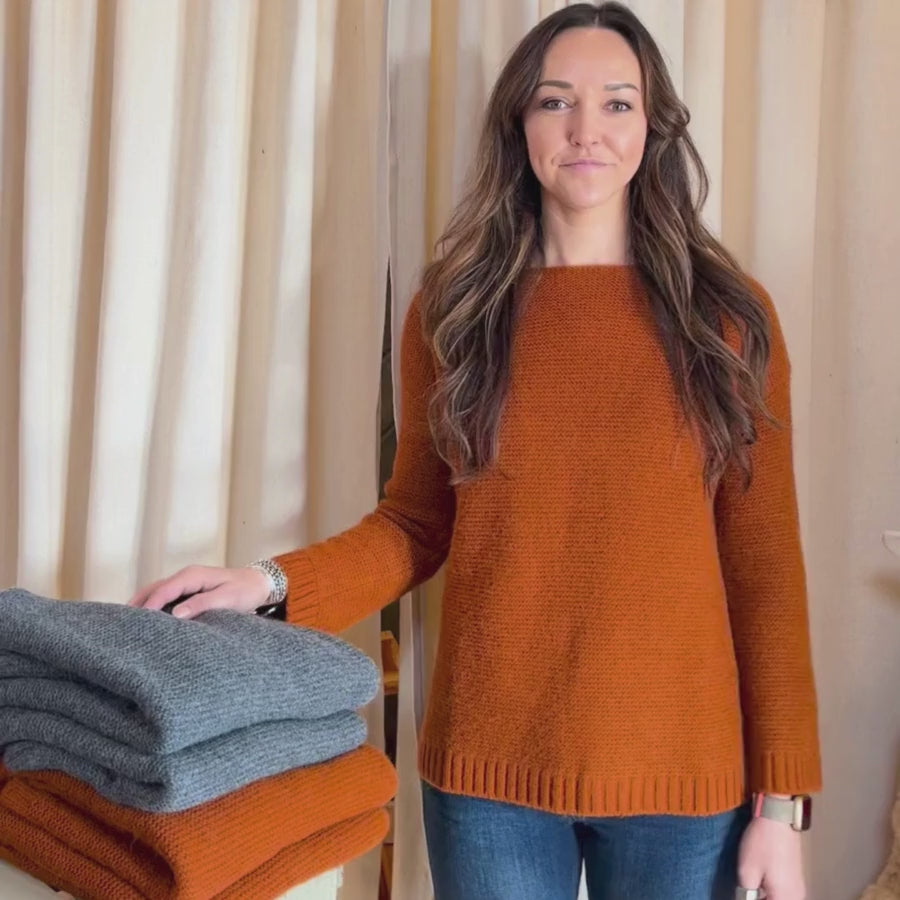 A promotional and informative product video about the soft comfortable cute cozy sweater by Alpacas of Montana.