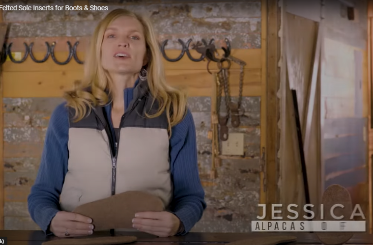 Informative video about the brown warm cozy winter thermal moisture wicking felted shoe insoles inserts for hiking, fishing, hunting, skiing, winter.