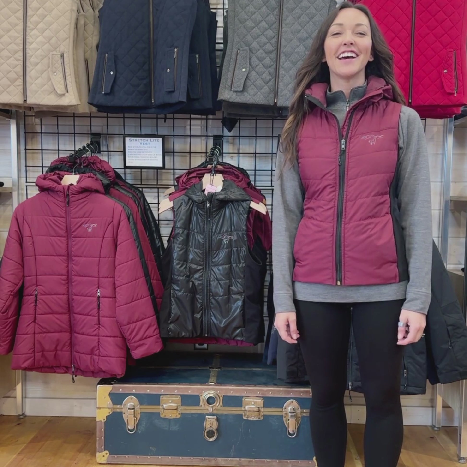 An informative video about the Alpacas of Montana women's stretch lite vest