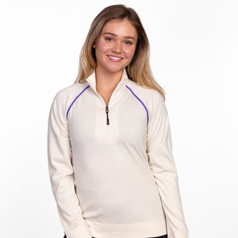 Women's Alpaca Base Layer Quarter Zip Alpacas of Montana