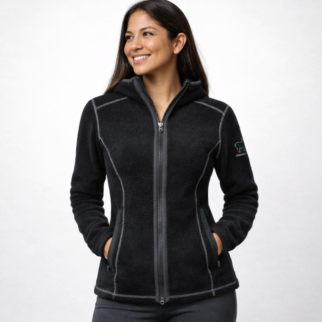 Unisex Alpaca Fleece Zip-Up