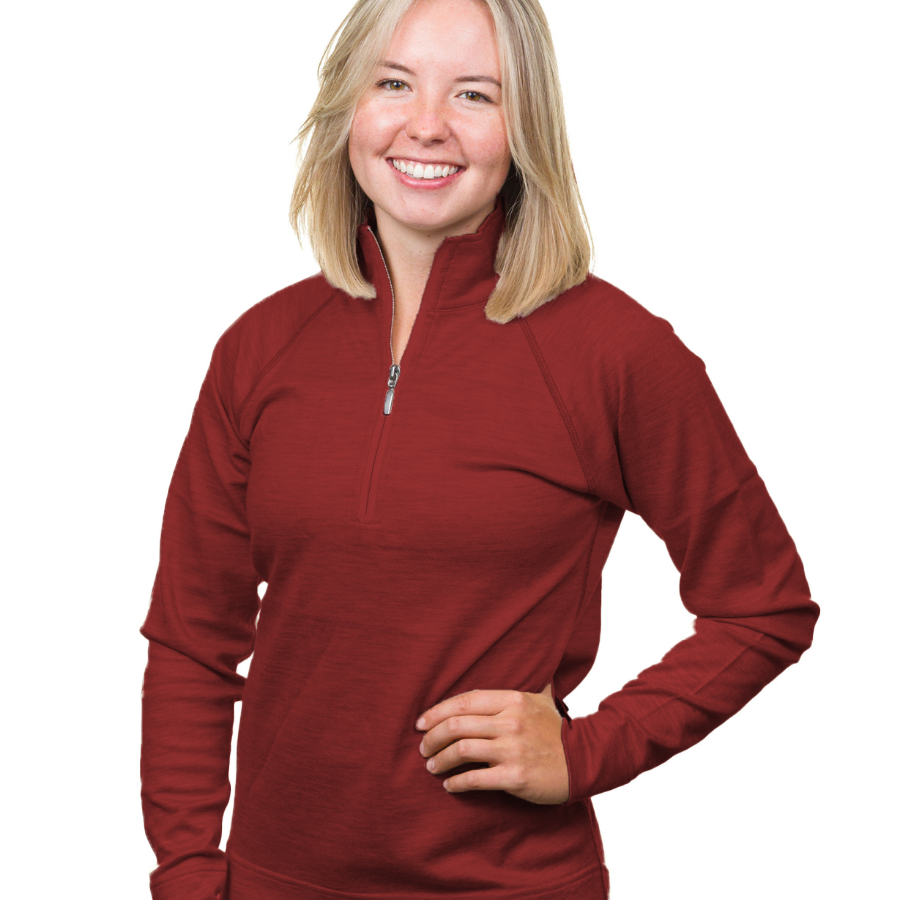 Women's Alpaca Base Layer Quarter Zip Alpacas of Montana