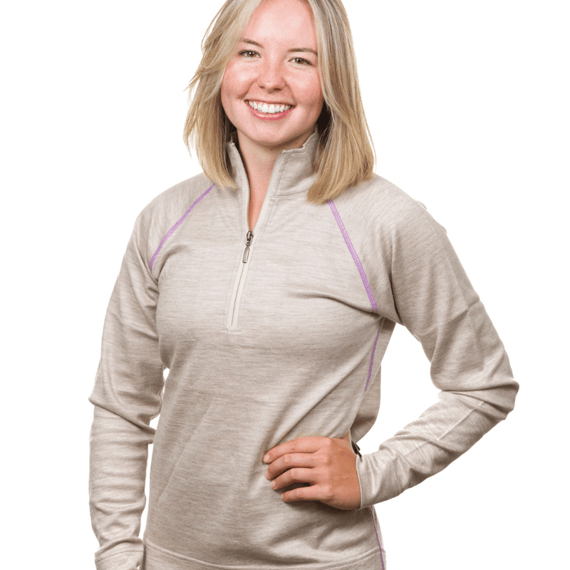 Women's Alpaca Base Layer Quarter Zip Alpacas of Montana