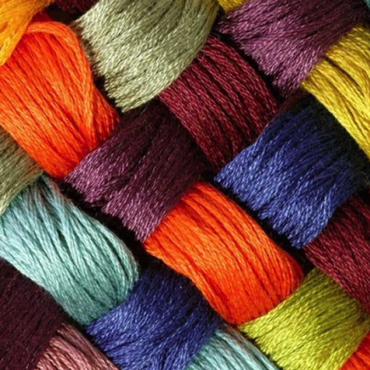 colorful criss crossing pure Alpaca Yarn 