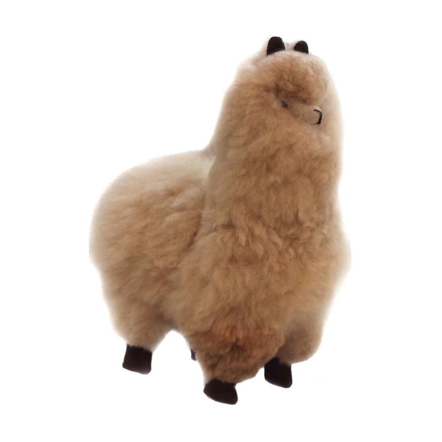fawn alpaca wool plush toy