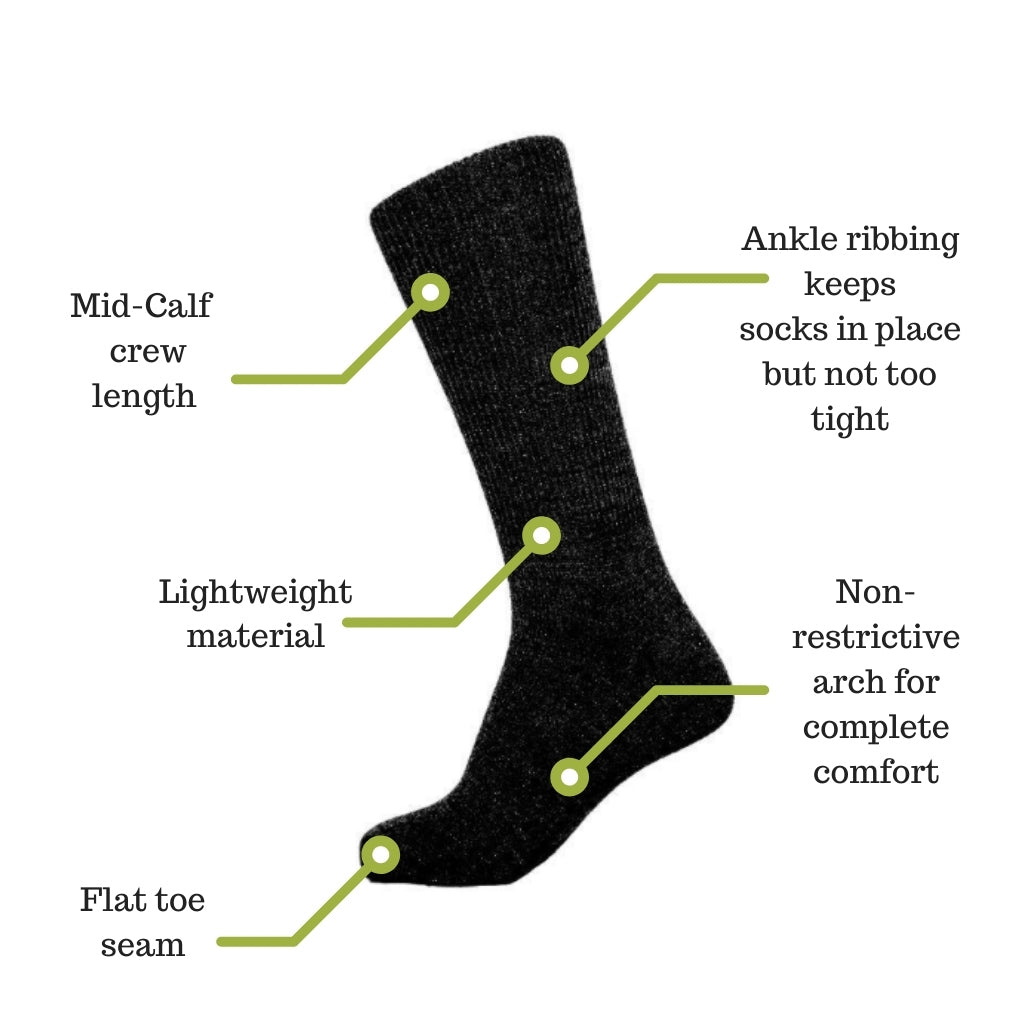 black dress socks for alpaca trouser sock features