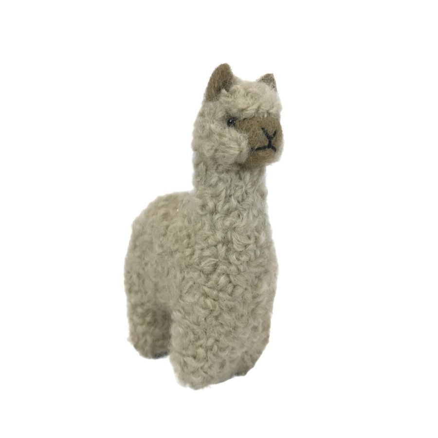 fawn alpaca toy felted