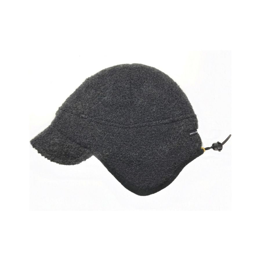 gray alpaca wool extreme warmth fishing hat
