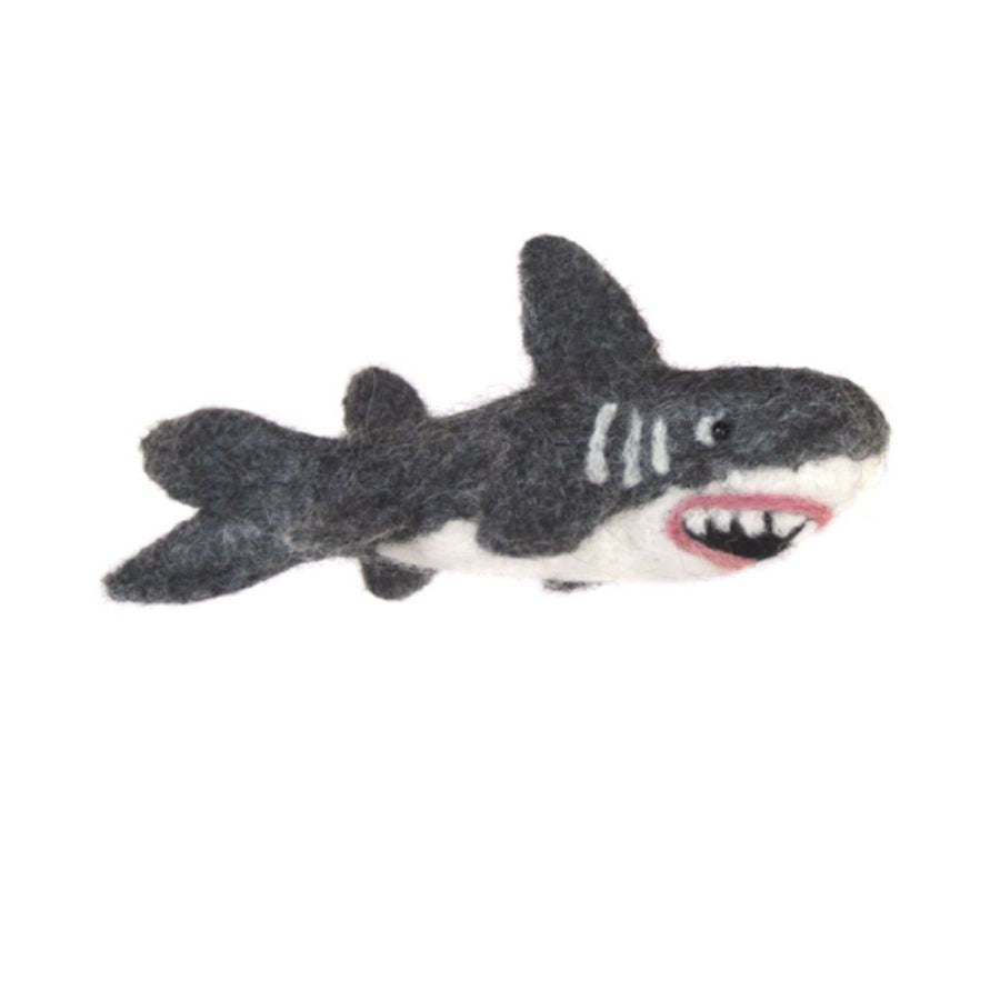 gray and white shark figurine and ornament