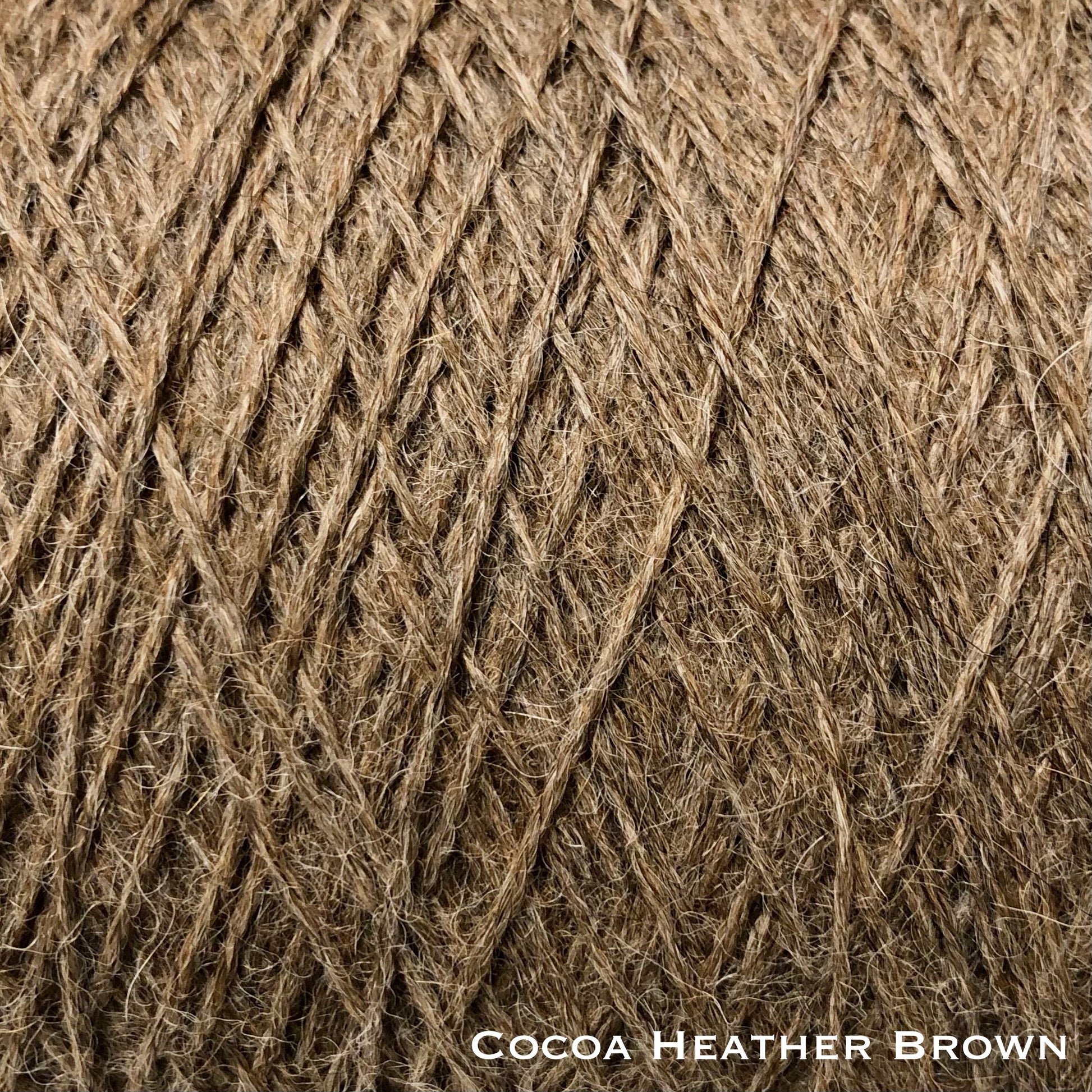 cocoa heather brown sport weight alpaca wool yarn for knitting and crochet
