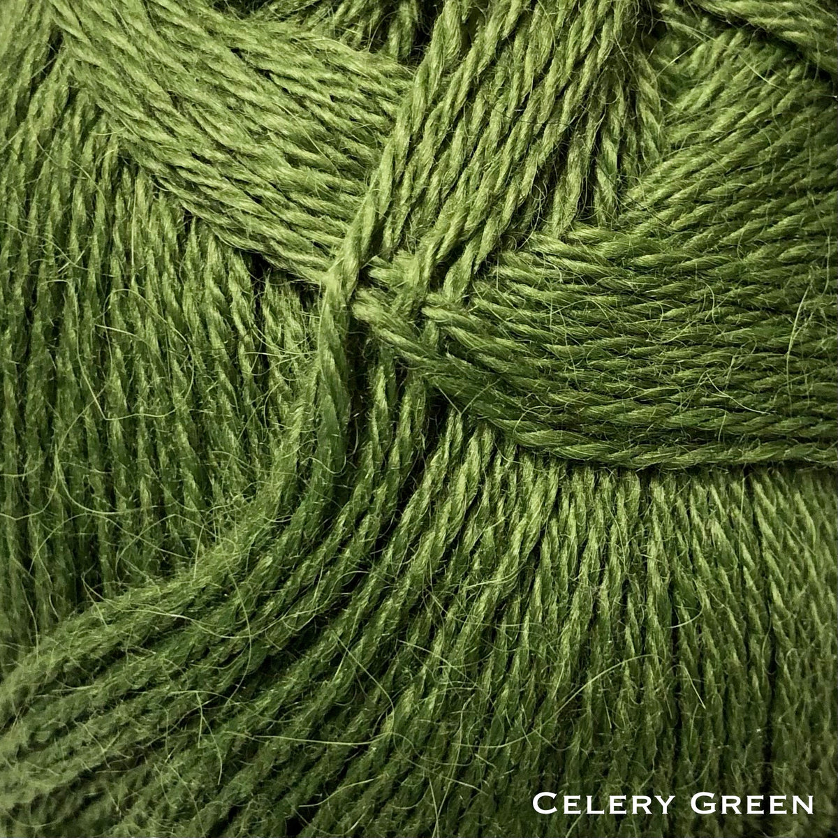 Olive Green Fingering Weight Alpaca Yarn For Sale