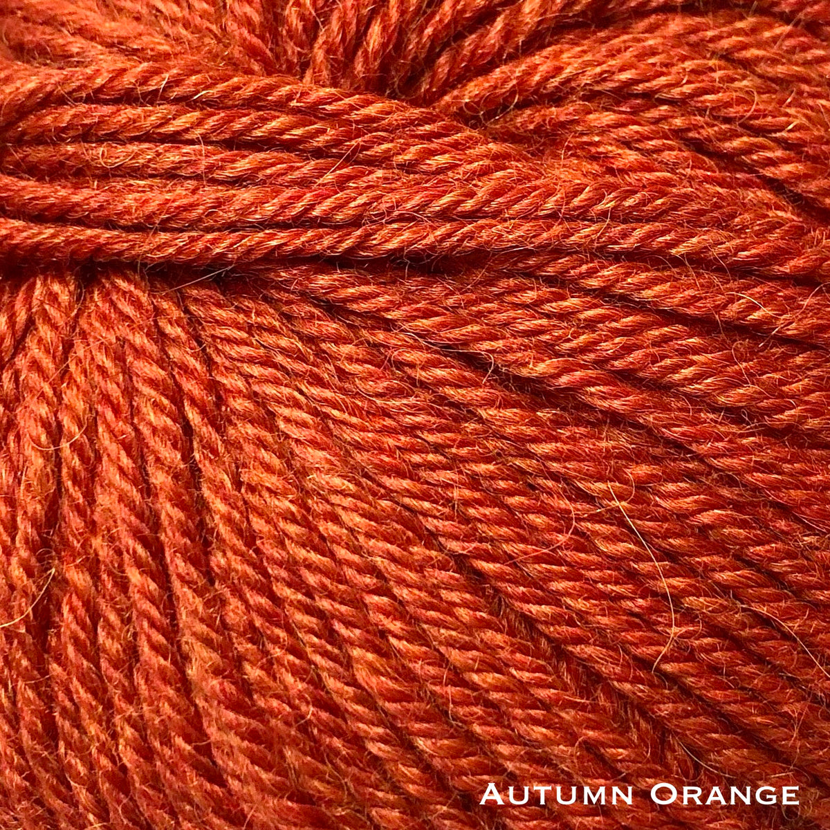 burnt orange alpaca yarn with wool